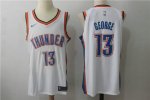 NBA 13 Paul Grorge OKC 2017-18 Season Maillot blanc